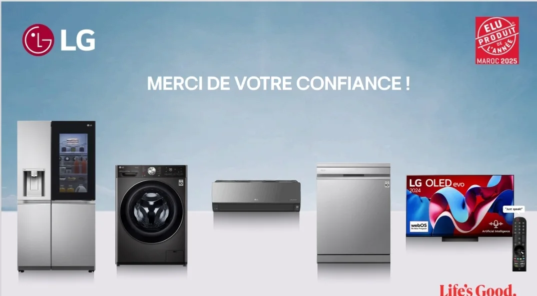 LG Electronics Maroc brille aux Élu Produit de l’Année 2025 avec cinq ...